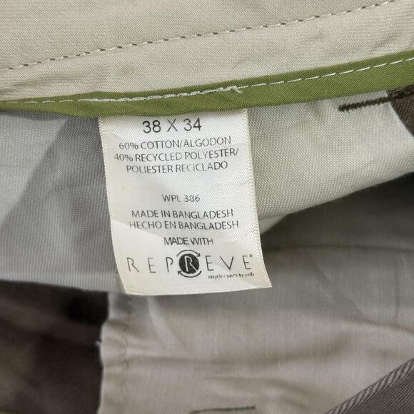 Life Khaki Pants Mens 38x34 Medium Brown Relaxed Straight Leg New NEW - Picture 3 of 7